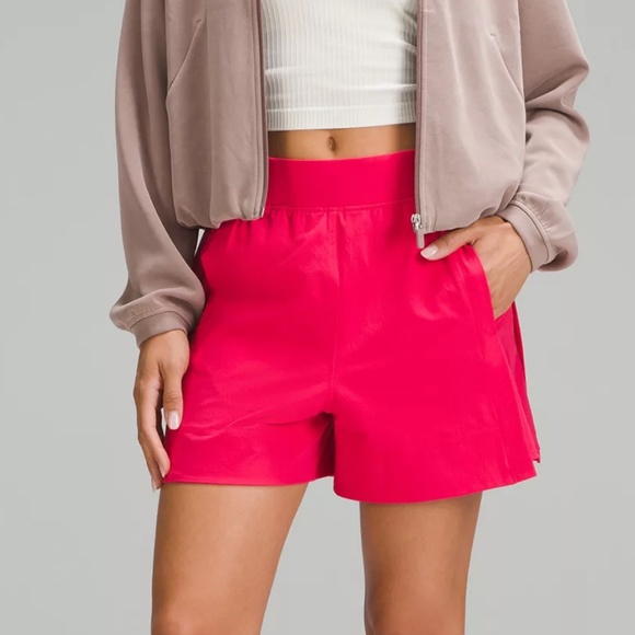 lululemon athletica Pants - Lululemon Stretch Woven Relaxed-Fit High-Rise Short 4" (cherrymist)